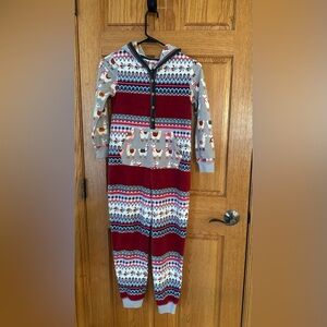 435 by Matilda Jane Llamaste in Bed Hooded Fleece One-Piece Pajamas size 10